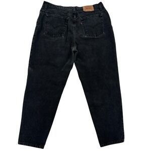 Levi's 522 Women 37 Black Tapered Leg Jeans High Rise Vintage Made in USA Y2K